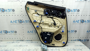 Panou ușă negru, spate dreapta, Volvo XC60 18-25, cotieră, piele Nappa neagră, tapițerie Bowers & Wilkins, zgârieturi