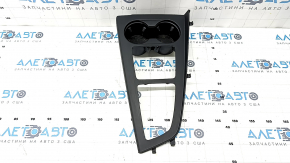 Накладка центральной консоли с подстаканниками Audi A4 B9 17-19 черная