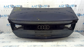 Крышка багажника Audi A4 B8 13-16 рест седан без спойлера, синий LX5R, тычки, вмятины