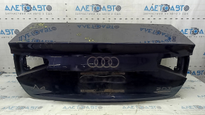 Крышка багажника Audi A4 B8 13-16 рест седан без спойлера, синий LX5R, тычки, вмятины