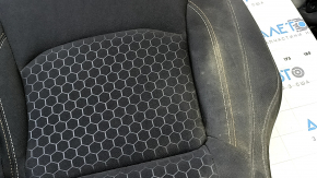Подушка заднего ряда сидений 2 ряд Jeep Compass 17-18 ткань черная, с белой и коричневой строчкой, под чистку