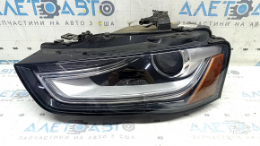 Фара передняя левая в сборе Audi A4 B8 13-16 рест ксенон led, песок, царапины