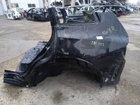 Aripă spate stânga Volvo XC60 18-25 pe caroserie, neagră, îndoită, cu denivelări