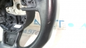 Руль голый Audi A4 B8 13-16 3 спицы, кожа черная, без кнопок, без накладки, царапины