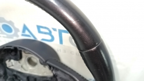 Руль голый Audi A4 B8 13-16 3 спицы, кожа черная, без кнопок, без накладки, царапины
