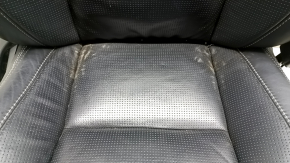 Scaun pasager Volvo XC60 18-25 cu airbag, electric, încălzit, ventilat, piele Nappa neagră cu perforații și suport pentru genunchi, cu unitate de control, lovituri, crăpături, necesită curățare