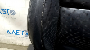 Scaun pasager Volvo XC60 18-25 cu airbag, electric, încălzit, ventilat, piele Nappa neagră cu perforații și suport pentru genunchi, cu unitate de control, lovituri, crăpături, necesită curățare