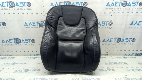 Tapițerie scaun șofer superior pentru Volvo XC60 18-25, piele Nappa neagră, încălzită și ventilată, perforată, cu suport pentru genunchi, reglabilă, necesită curățare, spumă crăpată, îndoită, ruptă