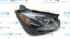 Фара передняя правая в сборе Mercedes W213 E 17-20 Multibeam LED, blue accents, под полировку, сломано крепление, микротрещины в стекле