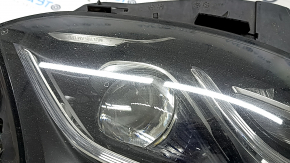 Фара передняя правая в сборе Mercedes W213 E 17-20 Multibeam LED, blue accents, под полировку, сломано крепление, микротрещины в стекле