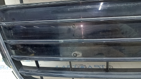 Решетка радиатора в сборе Audi A4 B8 13-16 рест глянец, S line, quattro, с эмблемами, песок, не заводские отверстия