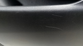 Panou ușă dreapta față Tesla Model Y 20-25, piele neagră, cu iluminare din spate, tapițerie mată, inserție în piele întoarsă, cu control geam, cu buton de deschidere ușă, piele decojită, zgârieturi
