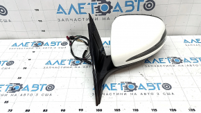 Ansamblu oglindă retrovizoare stânga pentru Mercedes W213 E 17-23, 10+8+2+2 pini, semnalizator, încălzit, iluminare din spate, antiorbire automată, BSM, alb