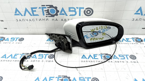 Зеркало боковое правое в сборе Mercedes W213 E 17-23 8+8+2 пинов, поворотник, подогрев, подсветка, BSM, белое, потерто