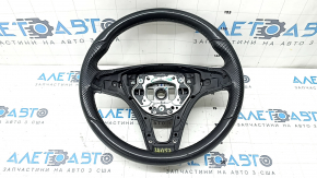 Руль голый Mercedes W213 E 300/400/43 17-18 под лепестки без подогрева, кожа черная, царапины, примят, по чистку