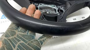 Руль голый Mercedes W213 E 300/400/43 17-18 под лепестки без подогрева, кожа черная, царапины, примят, по чистку
