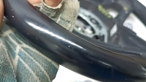 Руль голый Mercedes W213 E 300/400/43 17-18 под лепестки без подогрева, кожа черная, царапины, примят, по чистку