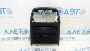 Накладка центральной консоли задняя Audi A4 B8 13-16 рест, черная, надломаны крепления