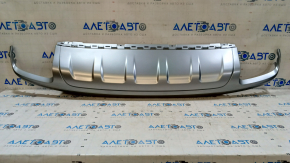 Губа заднего бампера Audi Q7 16-19 серебро