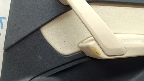 Panou decorativ ușă, spate dreapta, Audi Q5 80A 18-20, gri închis, cu inserție din lemn, cotieră bej cu inserție, cu mâner, zgârieturi, gata de curățare chimică