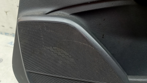 Panou decorativ ușă, spate dreapta, Audi Q5 80A 18-20, gri închis, cu inserție din lemn, cotieră bej cu inserție, cu mâner, zgârieturi, gata de curățare chimică