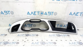 Ornamente frontale, ramă vitezometru pentru monitorul Audi A4 B8 08-16, gri, cu deflector de aer