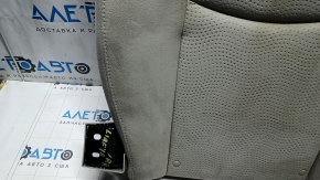 Спинка заднего ряда сидений правая Nissan Leaf 13-17 ткань, серая, под химчистку, пробита ткань