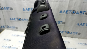 Spătar banchetă spate stânga pentru Ford Fusion mk5 13-16, material textil negru, cusături albe, cu curea, curățare chimică, decolorat, zăvoare rupte pe ornament