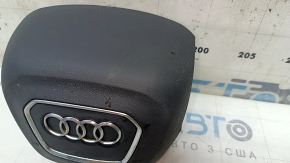 Подушка безопасности airbag в руль водительская Audi Q5 80A 18-21 серая, тип 1, царапины, под чистку