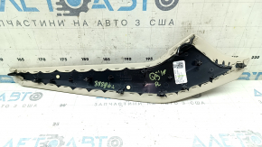 Накладка центральной консоли боковая верхняя левая Audi Q5 80A 18-24 кожа бежевая, царапины, под чистку