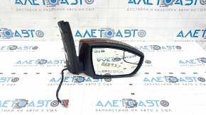 Зеркало боковое правое в сборе Ford C-max MK2 17-18 9 пинов, поворотник, подсветка, подогрев, красное
