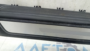 Ornamente prag exterior Audi Q5 80A 18-24 negre și cromate, zgârieturi