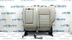 Спинка заднего ряда сидений 2 ряд левая Ford C-max MK2 17-18 кожа серая, с ремнем безопасности, с подлокотником, замята, под чистку