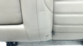Спинка заднего ряда сидений 2 ряд левая Ford C-max MK2 17-18 кожа серая, с ремнем безопасности, с подлокотником, замята, под чистку