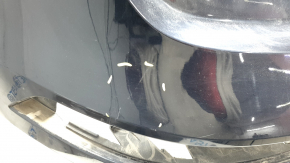 Бампер задний голый верхняя часть Audi Q5 80A 18-20 под парктроники, синий, царапины, надломано крепление