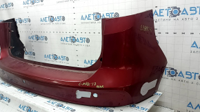 Бампер задний голый Ford C-max MK2 13-18 под парктроники, красный, трещины, надрывы, прижат, надломано крепление, нет части