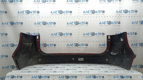 Бампер задний голый Ford C-max MK2 13-18 под парктроники, красный, трещины, надрывы, прижат, надломано крепление, нет части