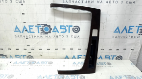 Inserție consolă centrală dreapta pentru Audi Q5 80A 18-20, lemn de rădăcină de nuc, zgârieturi