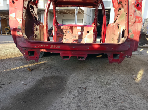 Задняя панель Ford C-max MK2 13-18 2 части, на кузове, красная, примята