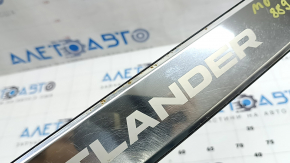 Накладка порога внешняя передняя левая Mitsubishi Outlander 22-26 хром, царапины, коррозия