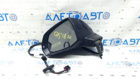 Ansamblu oglindă retrovizoare stânga pentru Audi Q5 80A 18-24V 15 pini, negru, reglare automată a intensității luminii, semnalizare, BSM, încălzit, zgârieturi