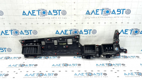 Ornamente frontale cu deflectoare, dreapta, Mitsubishi Outlander 22-25, piele gri, negru lucios, gri cu crom