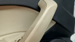 Panou decorativ ușă, stânga față, Audi Q5 80A 18-20, gri închis, cotieră bej cu inserție, zgârieturi, necesită curățare