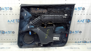 Panou decorativ ușă, stânga față, Audi Q5 80A 18-20, gri închis, cotieră bej cu inserție, zgârieturi, necesită curățare
