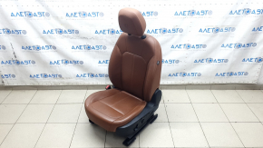 Водительское сидение Alfa Romeo Giulia 19-23 с airbag, электрическое, подогрев, память, кожа коричневая, под чистку
