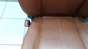 Водительское сидение Alfa Romeo Giulia 19-23 с airbag, электрическое, подогрев, память, кожа коричневая, под чистку