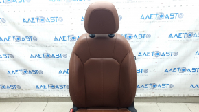 Водительское сидение Alfa Romeo Giulia 19-23 с airbag, электрическое, подогрев, память, кожа коричневая, под чистку