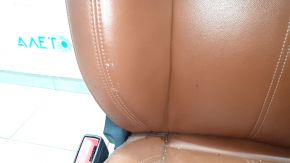 Водительское сидение Alfa Romeo Giulia 19-23 с airbag, электрическое, подогрев, память, кожа коричневая, под чистку