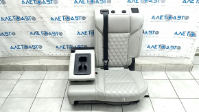 Задний ряд сидений 2 ряд левый Mitsubishi Outlander 22-26 без airbag, кожа серая, с подогревом, замята, под чистку
