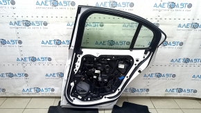 Дверь в сборе задняя правая Alfa Romeo Giulia 17-24 алюминий, белый 217, царапины на накладке, надорван уплотнитель
